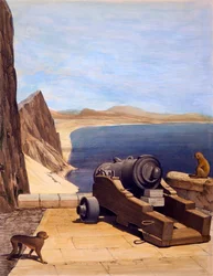 The Mediterranean Battery, Gibraltar, from Select Views of the Rock and Fortress of Gibraltar