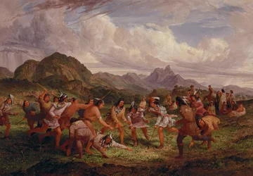 Ball Playing Among the Sioux Indians, 1851
