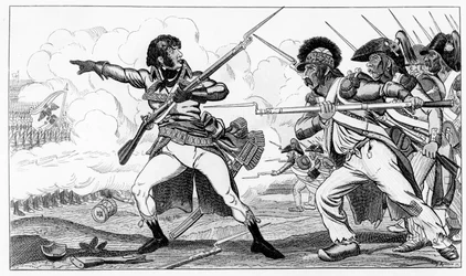 The Volunteers in Sabots at the Battle of Valmy, 20th September 1792, Illustration from 