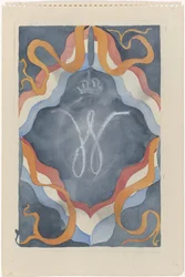 Decorative Design with Crowned W and National Colours