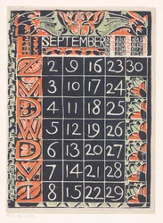 Calendar Page September 1900
