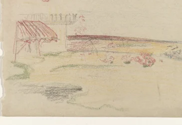 Garden Behind a House with an Awning