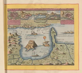 Map of the Coast near Hyères and the Nearby Îles d