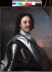 Peter the Great - Portrait of Emperor Peter I the Great (1672-1725). 77 x 62 - Private Collection