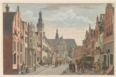 Langestraat in Alkmaar, ca. 1790