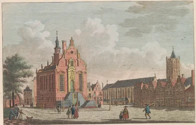 Market and Town Hall of Schiedam, ca. 1790