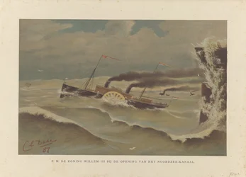 Ship the Willem III at the Opening of the North Sea Canal, 1876 (H.M. King Willem III at the Opening of the North Sea Canal)