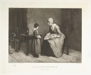 Woman Scolding a Girl Over a Tear in Her Picture Book (The Torn Picture Book)