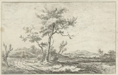 Rider in Conversation on a Country Road