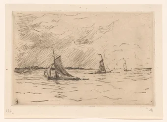 Three Sailboats on the Maas