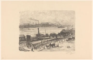 View of the St. Pauli Landungsbrücken in Hamburg