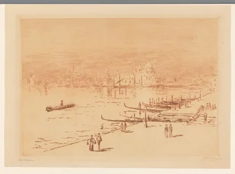 Quay with Walkers in Venice