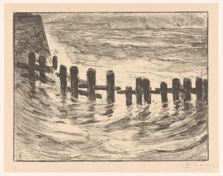 Piling in the Scheldt near Vlissingen