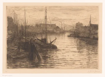 Riedijkshaven in Dordrecht at Evening