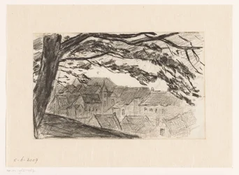Cityscape of Kleve with Tree in the Foreground