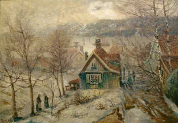 Coast Landscape with House