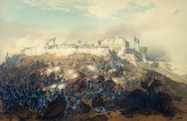 The storming of Chapultepec Castle by American troops, September 14