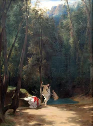 Park at Terni with Girls Bathing