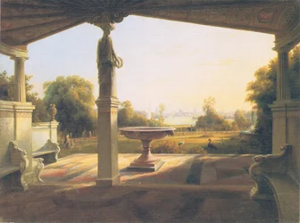 View from the Park of Prince Carl from Glienicke to Potsdam