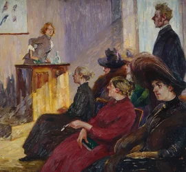 Anne Bugge at a School Meeting in Tønsberg 1883