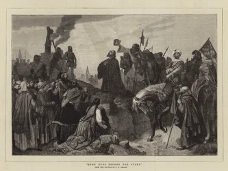 John Huss before the Stake