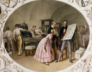 Interior of printing house