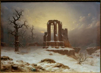 Church Ruin in the Snow