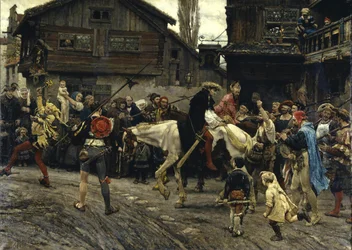 The Ignominious Entry of Peder Sunnanvaeder and Maester Knut into Stockholm in 1526
