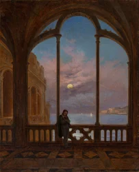 Memory of Naples (Moonlit Night over the Mediterranean)