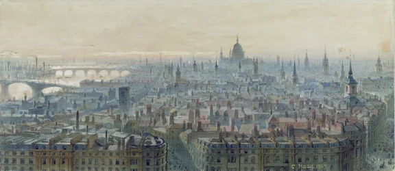 Panorama of London from the Top of the Monument, Looking West