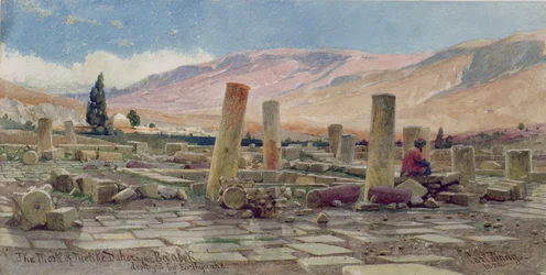 The Mosque of Melike near Baalbek, destroyed by an earthquake, 1859