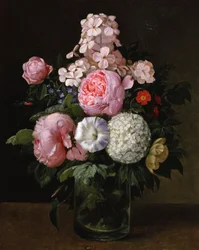 Still Life of Roses and Hydrangeas
