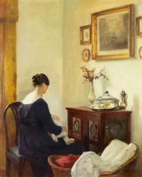 A Mother and a Child in an Interior