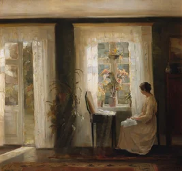 A Woman at a Sunny Window