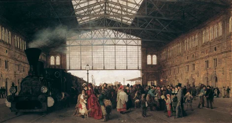 Arrival of a Train at Vienna Northwest Station