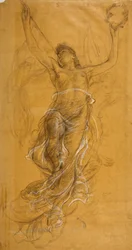 Woman Playing Trumpet. Study for the Ceiling in the Opera Foyer