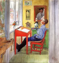 Esbjorn Doing his Homework, 1912