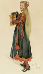Lisbeth Playing the Accordion, 1909