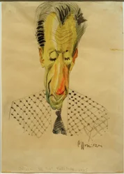 B.F. Dolbin / Caricature by C.-F. Hollitzer, 1925