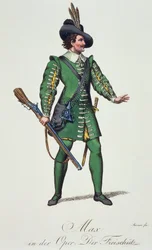 Max, costume sketch for Der Freischutz