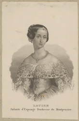 Maria Ludwika Ferdynanda of Spain (actually María Luísa Fernanda de Borbón, 1832 Madrid - 1897 Seville) - Infanta of Spain and Duchess of Montpensier