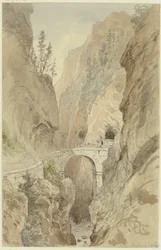 View of the Via Mala on the Splügen Road