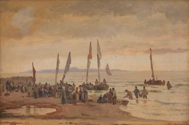 Returning Fishermen Received at Hornbæk Beach