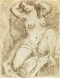 Female Nude Arranging Hair