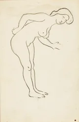 Female Nude Leaning Over