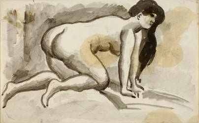 Female Nude on Hands and Knees