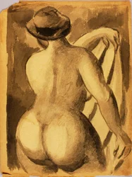 Female Nude with Drape