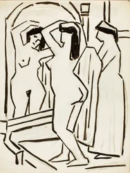 Girl Arranging Hair
