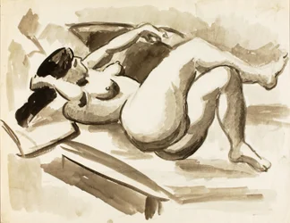Reclining Female Nude with Legs Crossed