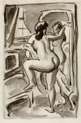 Two Standing Female Nudes